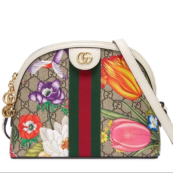 Gucci Handbags - ✨NEW!✨GUCCI✨GG SUPREME FLORA & LEATHER DOME BAG